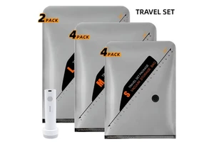 N-10Pack Travel Foldable Vacuum Storage Compression Bag for Travel, Luggage Packing , Space-Saving for Clothing