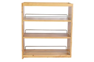 Wooden Pull-Out Storage Organizer Shelves for Kitchen Cabinet Custom Design, OEM/ODM Service, Vietnam Factory, Budget Friendly