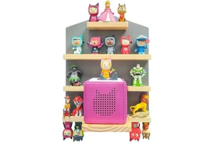 Customized Wood Tool Storage & Magnetic Wall-Mounted Rack with 5-Layer Partition for Bathroom-Modern Design