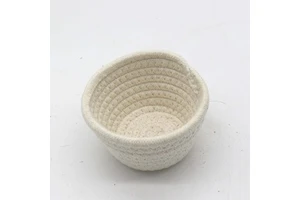 Custom Wholesale Handmade Eco-Friendly Rectangular Woven Collapsible Cotton Rope Multi-functional Customized Storage Basket