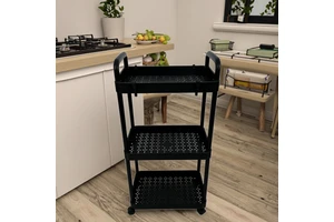 Dining Furniture Sturdy Movable Utility Cart Durable Multipurpose Narrow Shelving Unit Storage Shelf With Wheels For Kitchen
