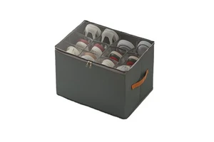 Lidded Shoe Storage Box for Home, Compartment Organizer, Foldable and Dustproof for Wardrobe