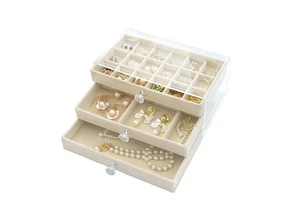 OWNSWING Makeup Storage Organizer Cosmetic Storage Container With Drawer Plastic Makeup Holder