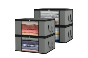 Clothing Storage Bag Collapsible Non-woven Wardrobe Bags Sweater Pants Storage Boxes Wholesale