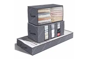 Underbed Storage Bag Large Under the Bed Storage Bins with Reinforced Handles Foldable Under Bed Storage Bags and Containers