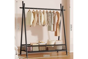 Modern Home Living Room Hotel Coat Rack Durable Metal Clothing Organization with Storage Shelf Space Saving Eco-Friendly