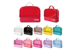 Portable Waterproof Organizer Pouch Clear Cosmetic Bag Travel Toiletry Case EVA Beach Bag Accessories Storage