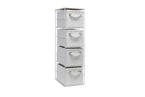 PP Strap Woven Storage Basket Multiple Color Optional Office Home Four-layer PP Woven Drawer Storage Basket