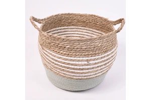 Eco-Friendly Cotton Rope Woven Basket Home Rectangle Basket Modern Style Home Decor Multi-functional Save Space Storage Baskets