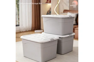 Under-Bed Storage Boxes & Cabinet Set with Wheel PP Plastic Home Garden Organizer for Shoes Linens Toys & Cloths
