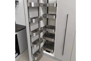 304/201 Stainless Steell Pantry Unit Kitchen Accessories Functional Fittings Cabinet Pull Out Kitchen Storage Basket Organizer
