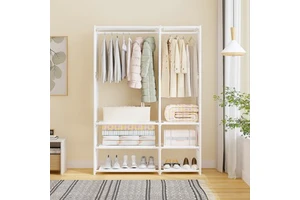 New Floor-standing Multi-functional Coat and Hat Storage Rack, Metal Household Bedroom Storage Rack