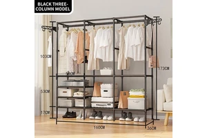 Simple Coat Rack Floor-standing Clothes Rack Household Minimalist Assembly Clothes Rack Storage Organizer