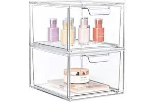 Large Capacity Adjustable Multi-Function Cosmetic Storage Box the Perfect Makeup Organizer on the Dresser