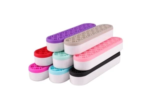 Factory Direct Sale Portable Cosmetic Storage Box Silicone Makeup Brush Organizer Holder