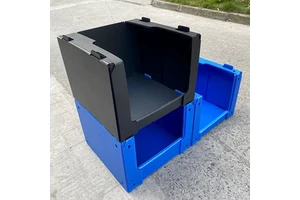 Foldable PP Corrugated Hollow Plastic Storage Box Warehouse Plastic Stackable Picking Bins for Clothing Shoes Storage Box