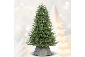 Pure PE Artificial Christmas Tree Interior Decoration Living Room Room Outdoor Eco-Friendly Decoration (Excluding Fence)