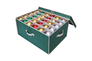 Holiday Ceramic Christmas Decoration Supplies Ornament Accessories Balls Plastic Christmas Organizer Storage Box