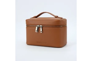 BSCI Factory OEM Custom Printing Water Resistant Durable Large Capacity Travel Foldable PU Leather Makeup Cosmetics Bag