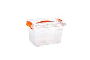 Wholesale PP Plastic Storage Bins Lid Modern Design Stackable Desktop Storage Boxes Rectangular Cubby with Handle