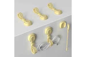 Silicone Magnetic Cable Ties, Reusable Cable Organizer Straps for Desktop Computer Wire Management, Cable Holder Clips