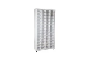 MIYAGO MYG-435 Modern Detachable Revolving Drawer Cabinet 56 Plastic Storage Boxes Portable Storage Cart Solution 925x320x1910mm