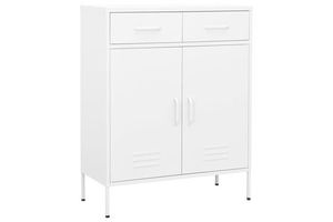 White Steel Storage Cabinet 31.5"x13.8"x40" Cabinet Organizers