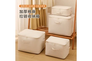 Multi Size High Quality Foldable Cotton Linen Fabric Clothes Quilt Comforter Underwear Wardrobe Storage Bag Box Organiser
