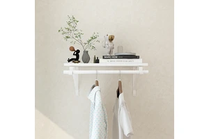 Metal Wall Mounted Modular Storage Space for Home Office Closet Storage Racks Clothes Rail Storage Units