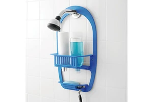 YIDE Bathroom Wall Mounted Shelf Corner Caddy Organizer Storage Plastic Storage Basket With Peg