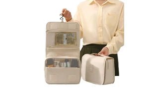 Large Capacity Hanging for Toiletry Bag for Portable Makeup Storage Oxford Dry Wet Separation Case Cosmetic Bag