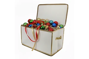 Closet Audit Holiday Edition Christmas Organizing System Fabric Storage Containers 35L Capacity for Seasonal Clothes Holiday
