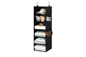 Wardrobe Hanging Storage Bag Non-Woven Multi-Layer Clothing Organizer Closet Bag Europe-Compliant 31.5x31.5x121.5CM
