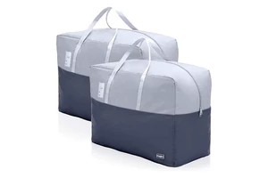 75L Polyester Large Clothes Polka Dot Storage Bag 600D Oxford Fabric Moving Bag Under Bed Storage Box with Lid for Duvet