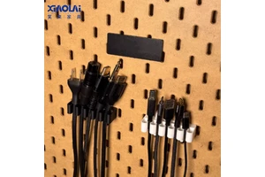 Pegboard Cable Organizer for USB Charging Cables Headphone Wires Power Cords Durable Tool Storage with Round Holes