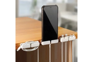 Wire Holder & Organizer with ABS Material for Data & Network Cables-Nail-Free Wall Storage Clip & Rail
