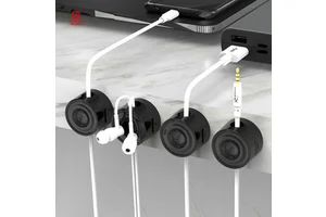 Magnetic Cable Organizer Holder with Wire Clamp Silicone Magnetic Cable Management Clips Plastic Data Cable Easy Organization
