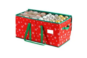 OEM Customized PP Non Woven Fabric Christmas Storage Container for Christmas Ornament