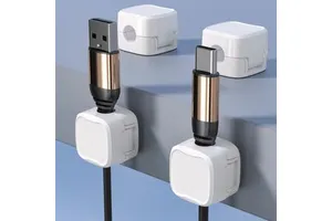 6 Pack Magnetic Cord Organizer, Easy Secure Adhesive Cable Management, Wire Holder Keeper Organizer Management