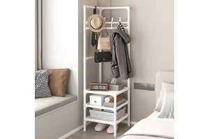 Corner Coat Rack Multi-layer Assembly Hangers Bedroom Corner Hanging Clothes Floor Storage Rack