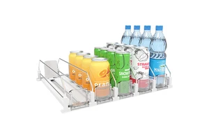Adjustable Automatic Beverage Pushing Display Dispenser Soda Can Organizer Drink Pusher Supermarket Rack