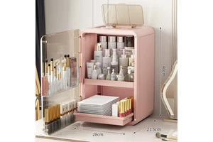 Light Luxury Cosmetics & Skincare Storage Cabinet Desktop Multi-functional Rack with Large Capacity
