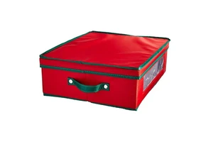 Christmas Style Red Hot Sale Polyester Foldable Zipper Holiday Waterproof Stemware Balloon Wine Glass Storage Box