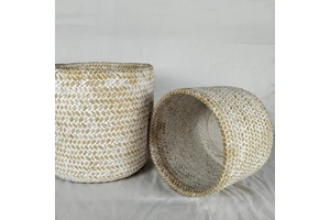 Rattan Bamboo Storage Basket Custom Woven Basket Cheap Price From Vietnam