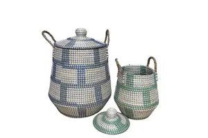 Woven Storage Basket Handmade Natural Organizer Basket for Home Decor Wholesale Supplier from Vietnam