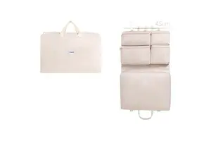 Clothes Storage Durable Foldable Grids Wardrobe Clothes Storage Organizer Underwear Storage Bag With Hooks
