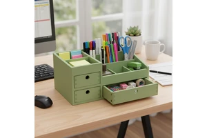 OEM ODM Premium Wood Cosmetic Makeup Organizer Storage Box with Modern Style Handmade 3-Tier