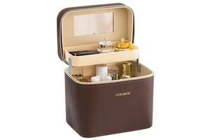 GREENSIDE High-End Ins Cosmetic Storage Box Women's Portable Large Capacity Leather Makeup Organizer Super Popular