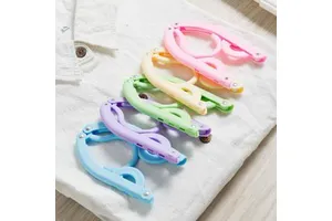Folding Hanger Travel Multifunctional Plastic Portable Household Storage Telescopic Non-Slip Drying Rack