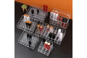 Lipstick Vanity Organizer Case for Cosmetics Perfume Storage Acrylic Makeup Transparent Makeup Organizer Cosmetics Holder Box